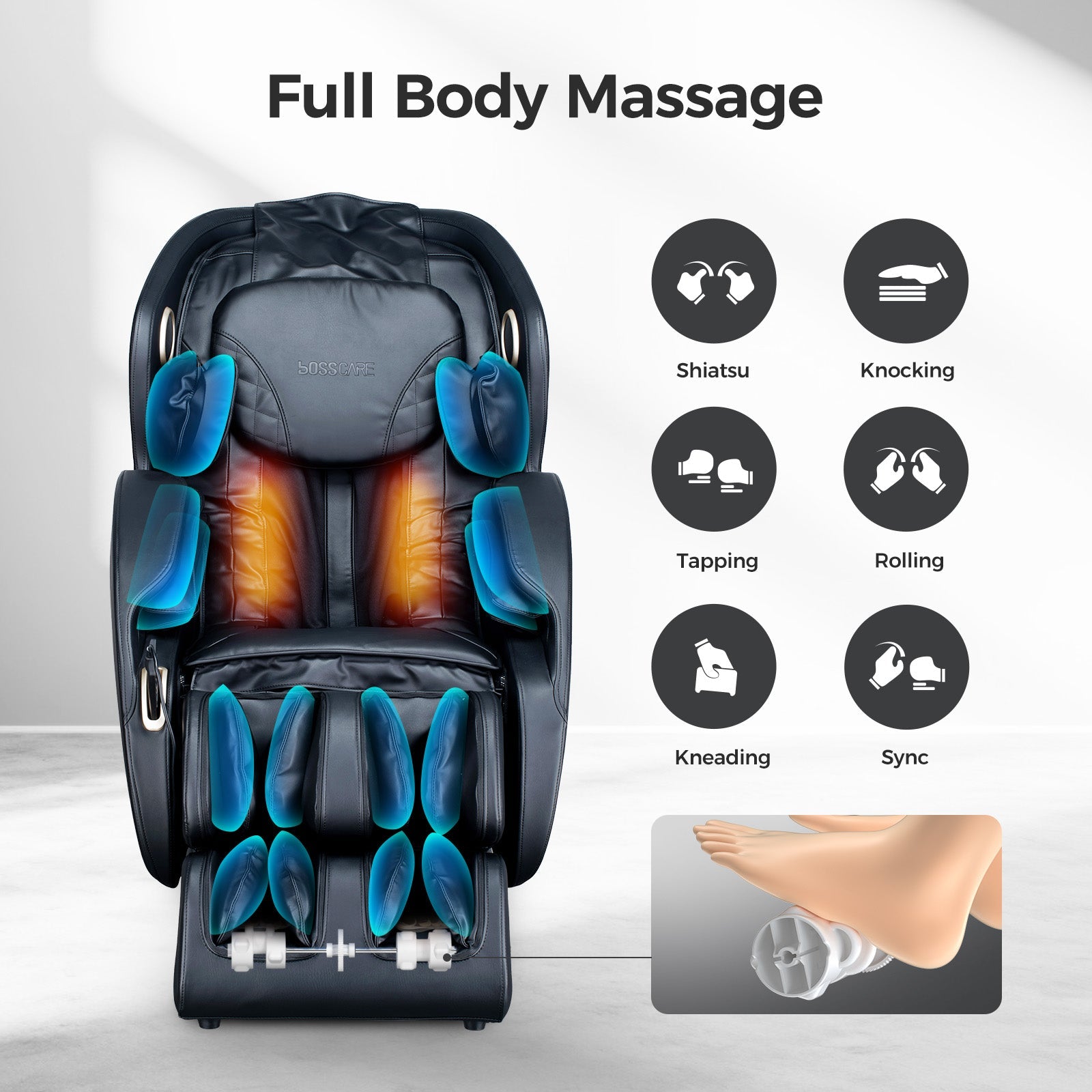 3D Zero Gravity Full Body Massage Chair with Shiatsu, Heat, Voice & App Control