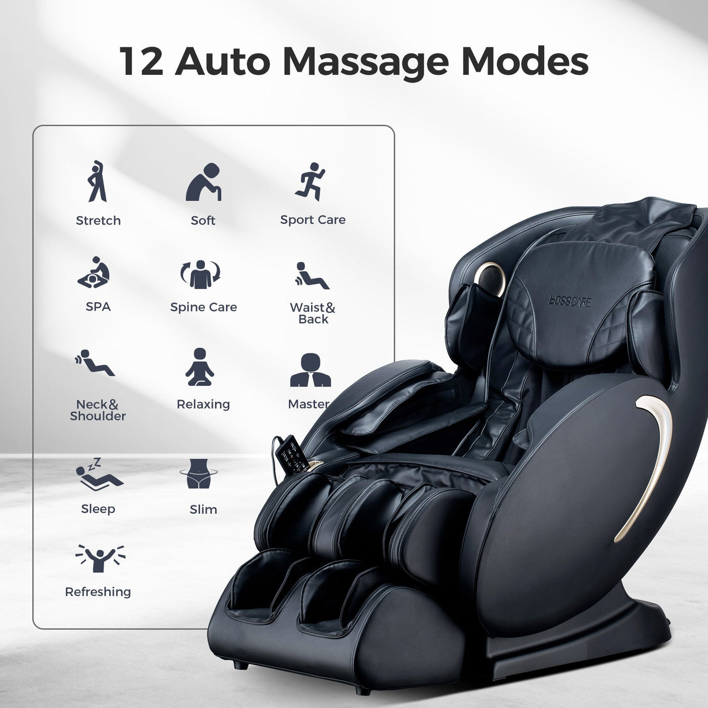 3D Zero Gravity Full Body Massage Chair with Shiatsu, Heat, Voice & App Control