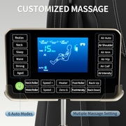 Full Body Zero Gravity Massage Chair with Deep Tissue Rollers, Foot Massage & Heat – Black