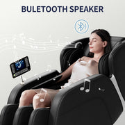 Full Body Zero Gravity Massage Chair with Deep Tissue Rollers, Foot Massage & Heat – Black