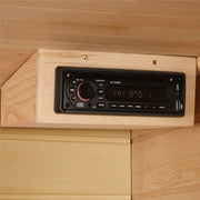 Maxxus 3-Person Corner Low EMF FAR Infrared Sauna — Canadian Hemlock