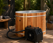 Dynamic Cold Therapy Pacific Cedar Oval Barrel Cold Plunge Spa – 3/4" IN/OUT