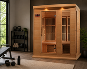 Maxxus 3-Person Low EMF FAR Infrared Sauna — Canadian Hemlock