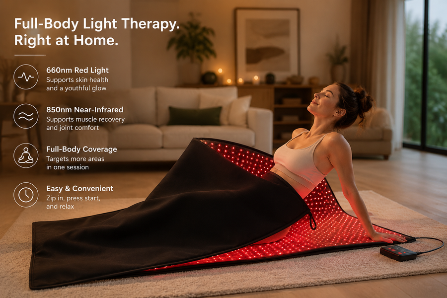 Full Body Red Light Therapy Bag | 660nm Red & 850nm Near-Infrared Light
