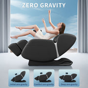 Full Body Zero Gravity Massage Chair with Deep Tissue Rollers, Foot Massage & Heat – Black