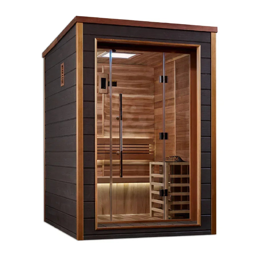 Golden Designs Narvik 2-Person Outdoor Traditional Sauna with Harvia 6kW Stove | GDI-8202-01 (Copy) (Copy)