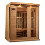 Maxxus 3-Person Low EMF FAR Infrared Sauna — Canadian Hemlock