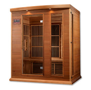 Maxxus 3-Person Low EMF FAR Infrared Sauna — Canadian Red Cedar