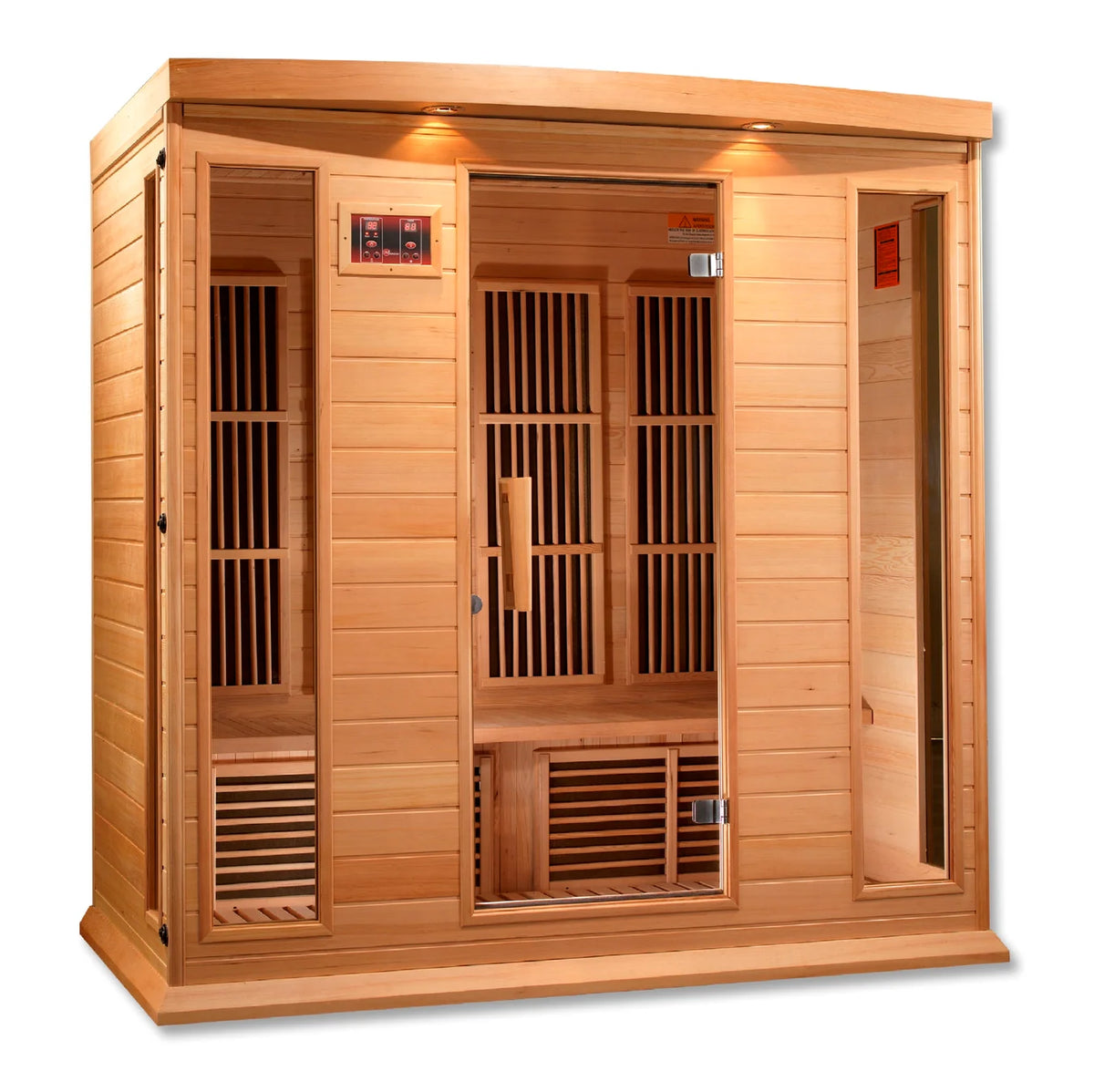 Maxxus 4-Person Low EMF FAR Infrared Sauna — Canadian Hemlock