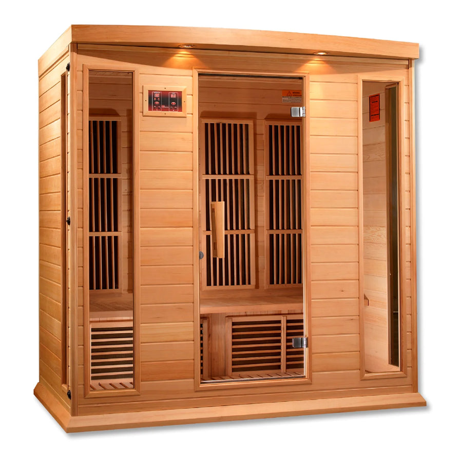 Maxxus 4-Person Low EMF FAR Infrared Sauna — Canadian Hemlock