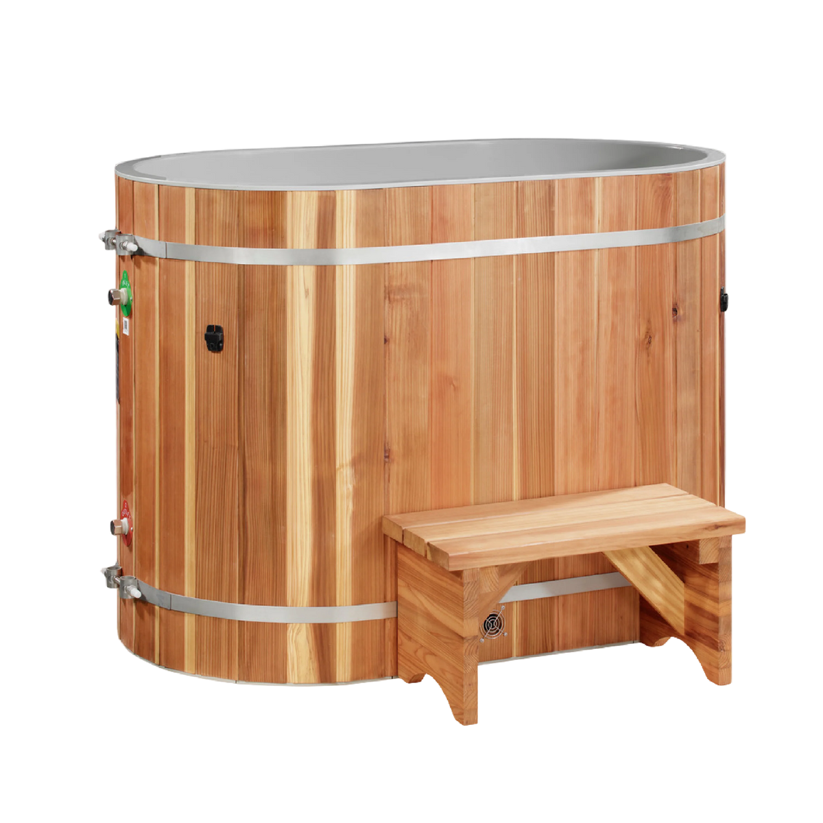 Dynamic Cold Therapy Pacific Cedar Oval Barrel Cold Plunge Spa – 3/4" IN/OUT