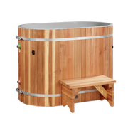 Dynamic Cold Therapy Pacific Cedar Oval Barrel Cold Plunge Spa – 3/4" IN/OUT