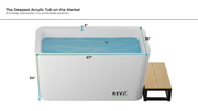 RevX Acrylic X Tub Cold Plunge with LUX High-Performance Chiller & Filtration System