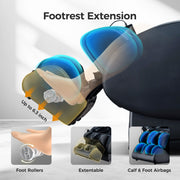 3D Zero Gravity Full Body Massage Chair with Shiatsu, Heat, Voice & App Control